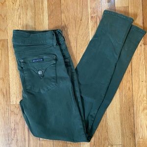 Hudson Collin Midrise Skinny Jean GREEN Size 30